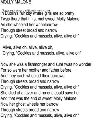  Molly Malone - En Ballad av Kärlek, Förlust och Livets Hårdhet i Gamla Amerika?